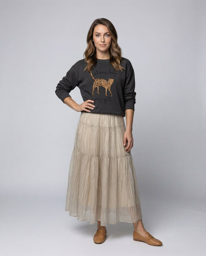 Women's two-piece layered look set with sweater