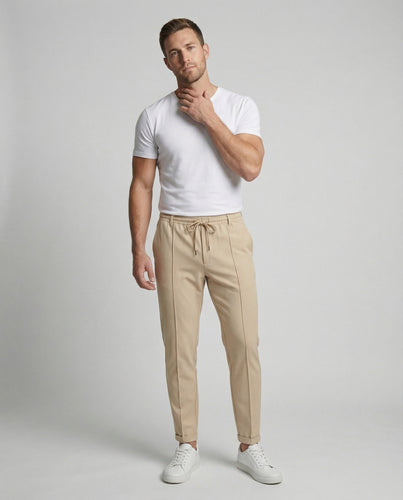 Men's straight-cut chino leisure pants