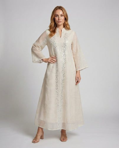 Women's embroidered kaftan maxi dress