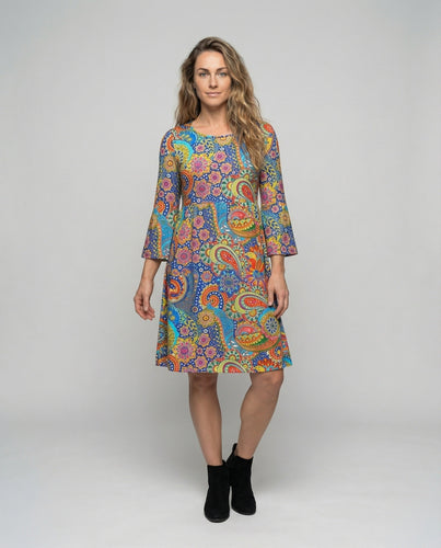 Ladies Boho-Paisley Tunic Dress