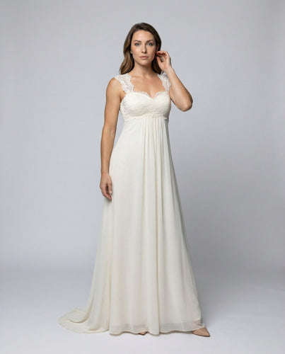 Women's Chiffon Evening Dress with Empire Waist