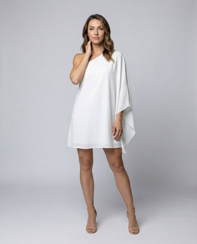 Women's elegant one-shoulder mini dress