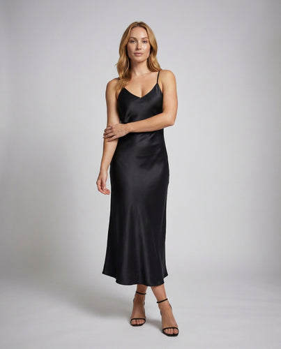 Women’s Lightweight Camisole Maxi Dress in Bias Cut