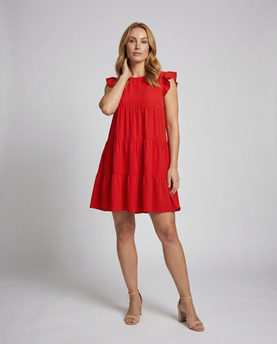 Women airy layered A-line dress