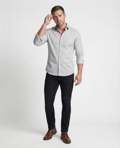 Men's tailored business shirt made of cotton blend