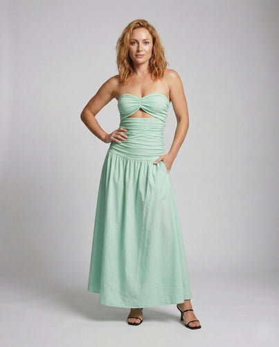 Women's Bandeau Maxi Dress with Twist Bustier