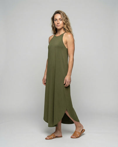 Women's Casual Beach Maxi Dress in Racerback Style