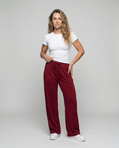 Women wide Relax pants made of Satin-Jersey