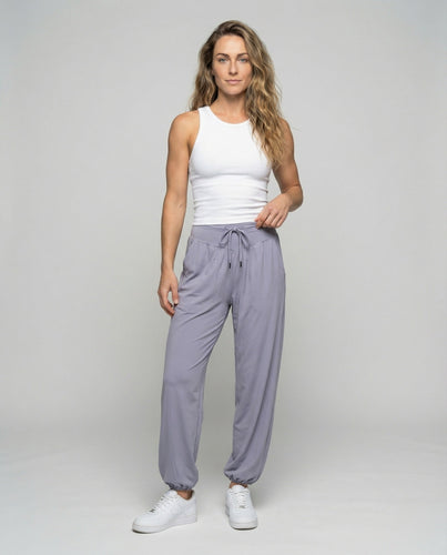 Women draped Relax trousers with ankle closure