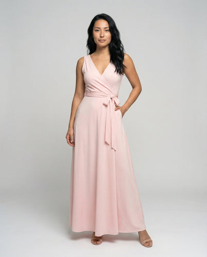 Ladies Gala Maxi Dress with Wrap Front