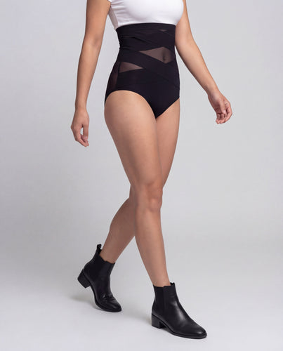 Women's shaping corset brief with waist compression
