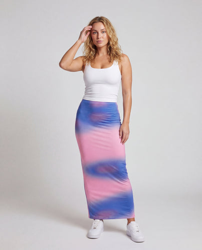 Women's fitted maxi skirt with gradient