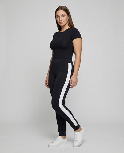 Women's Hoodie Top Set with Colorblock Leggings