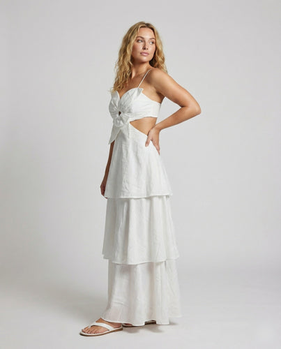 Women’s maxi dress with butterfly bustier