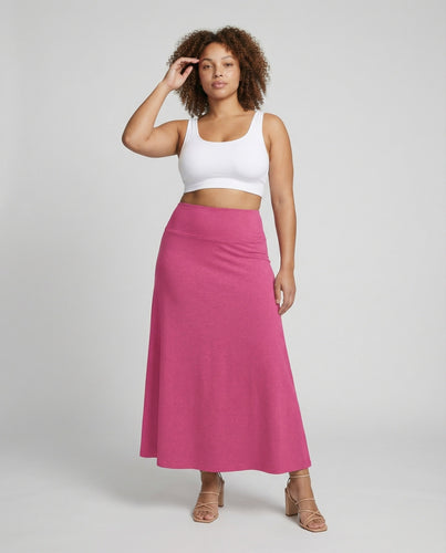 Ladies max skirt made of jersey in flowing A-line