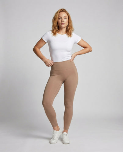 Women's high-waisted compression leggings with micro-stretch