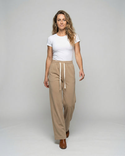 Women's casual jogging pants with wide leg