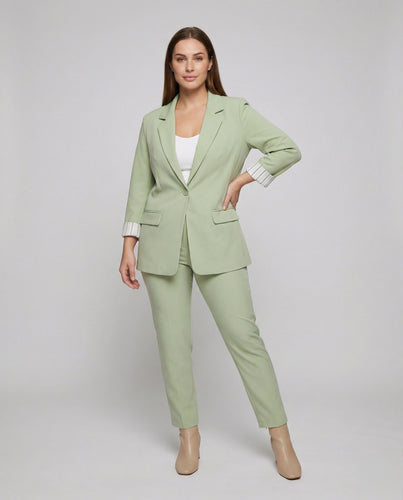 Ladies three-piece suit set with long blazer
