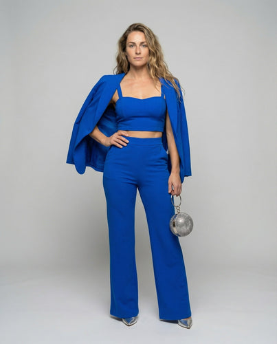 Ladies three-piece evening ensemble with Marlene pants