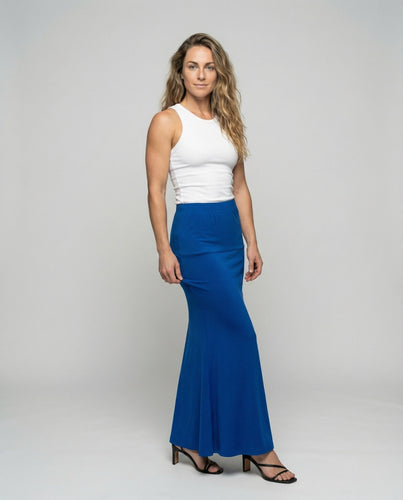 Ladies Jersey Maxi Skirt with Mermaid Cut