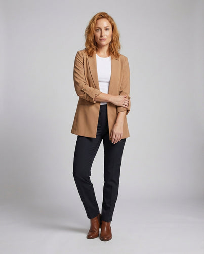 Women's Minimalist Buttonless Long Blazer