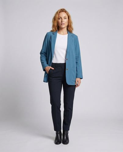 Ladies Summer Linen Look Short Blazer