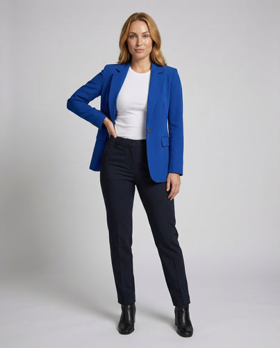 Ladies Classic One-Button City Blazer