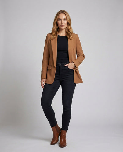 Women's Timeless Minimalist Long Blazer
