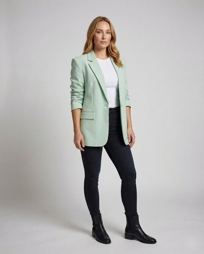 Women's Loose Shoulder Long Blazer