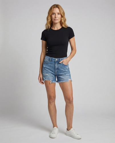 Women's Authentic Rip Detail Jeans Shorts
