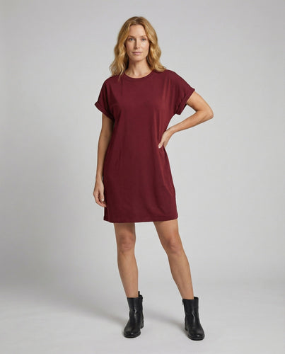 Women Soft Cotton T-Shirt Dress