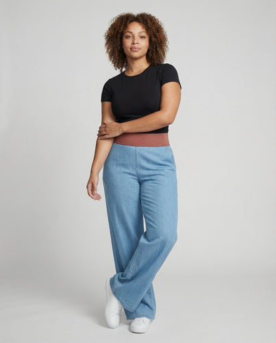 Ladies Relaxed High-Waist Palazzo Jogging Pants