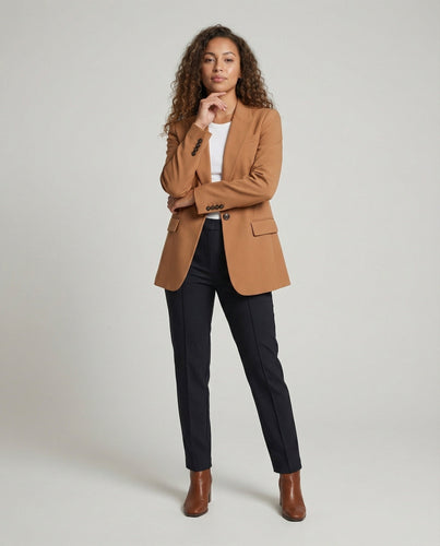 Women's Serious Pleated Trousers Suit Set