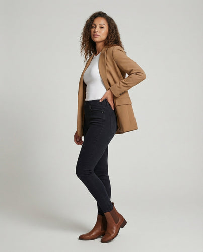Women's Fitted Soft-Cut Soft Blazer Jacket
