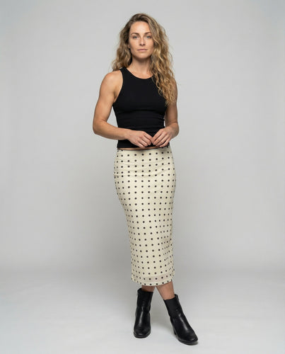 Women's Eye-catching Polka Dot Pattern Midi Skirt