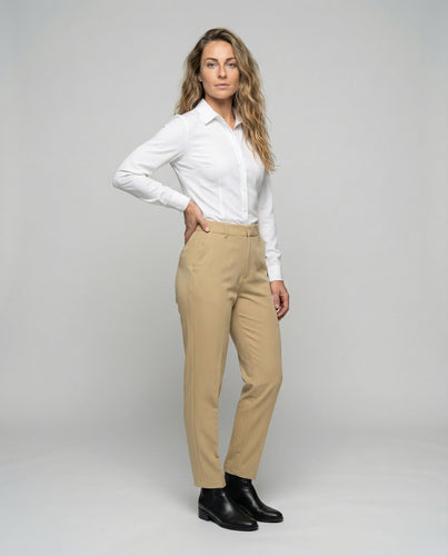 Ladies Neat Tailored Pleated Trousers