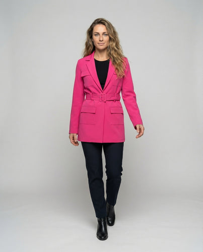Women's Akurate Square Belt Blazer Coat