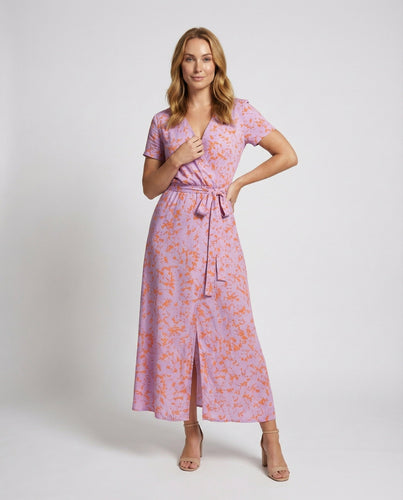 Women Casual Front Slit Leisure Maxi Dress