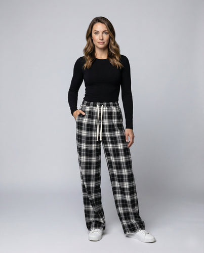 Women's Casual Checkered Pattern Check Pants