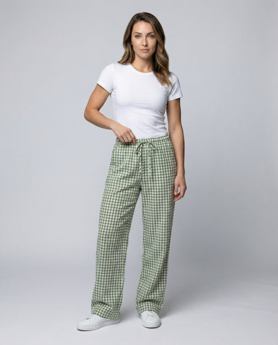 Ladies Practical Vichy Check Lounge Pants