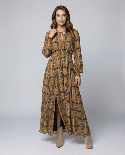 Women's Traditional Smocked Waist Maxi Dress