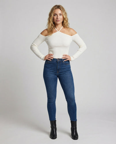 Women's Knit Top Off-Shoulder Ribbed