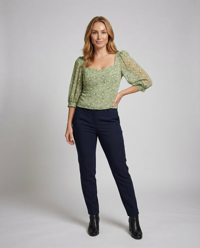 Women's Chiffon Blouse Carmen Neckline