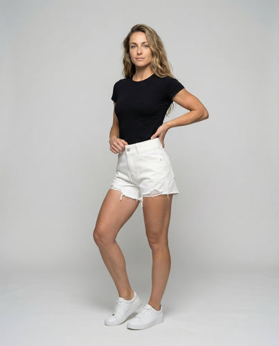 Women's Jeans Shorts High Waist Fringes