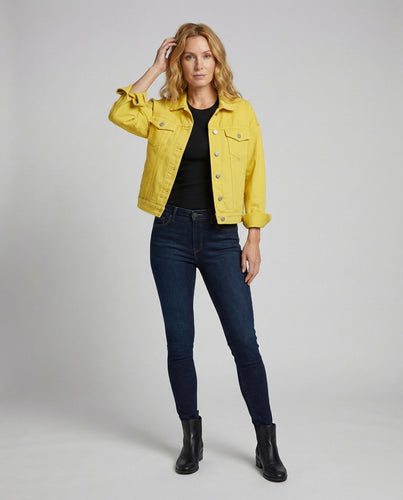 Women's Jeans Jacket Cropped Boxy