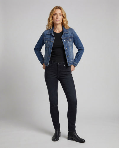 Women's Denim Jacket Short Oversized Collar