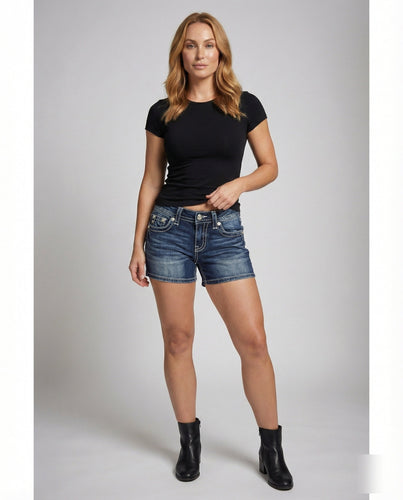 Women's Denim Shorts Studded Rhinestones