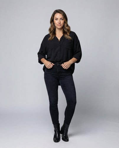 Women's Shirt Blouse Long Crinkle