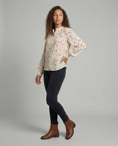 Women's Floral Blouse Light Square