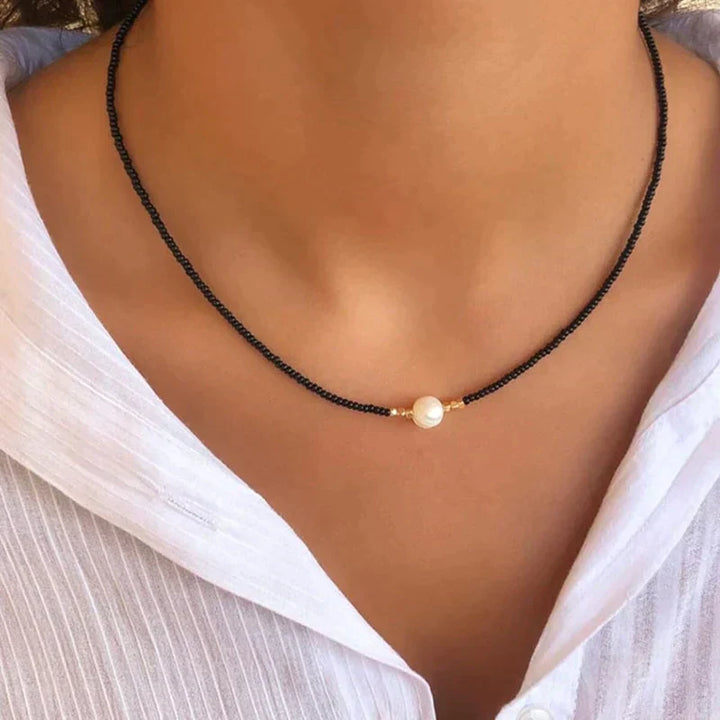 Handcrafted premium necklace with freshwater pearls